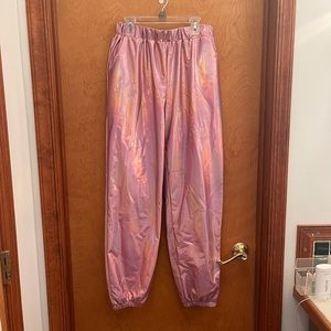 Pink Metallic Joggers